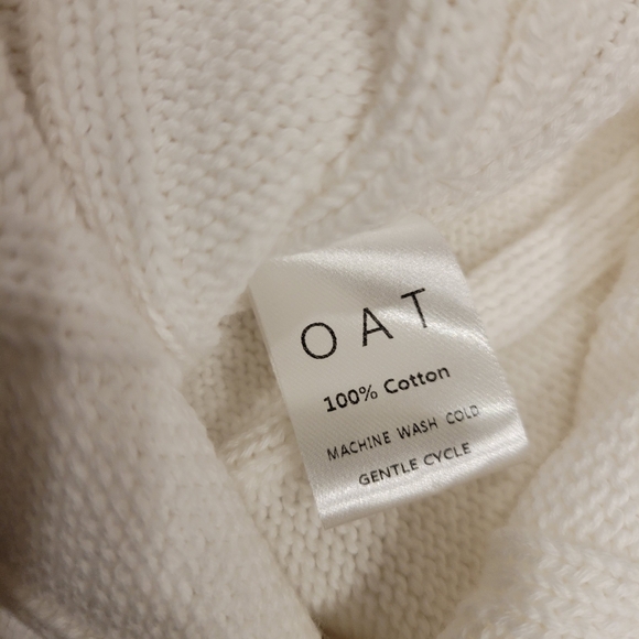 OATS Women's Wide Ribbed Knit Pant white 100 cotton - Picture 8 of 14